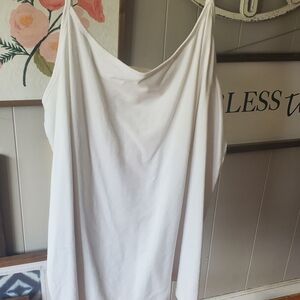 Torrid White Cotton Blend Top